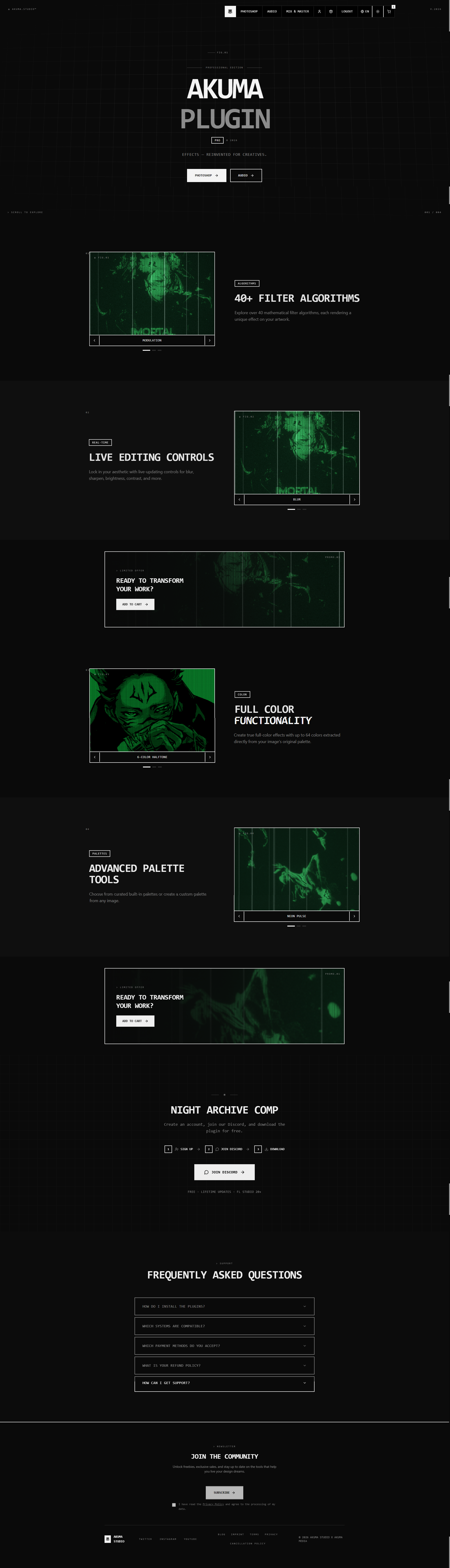 Akuma Plugin Studio Inhouse Web App mit Shop und Lizenzsystem